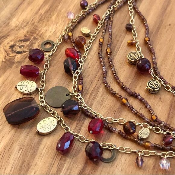Coldwater Creek | Beaded Layer Necklace | 22” Adjustable - Picture 1 of 4